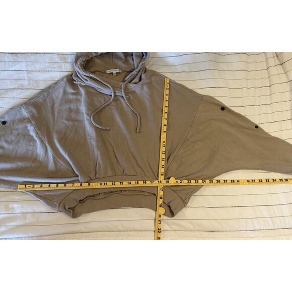 Young Fabulous & Broke YFB Taupe Tan Raissa Slouchy Pullover Hoodie Sweatsht S/M - Picture 5 of 5